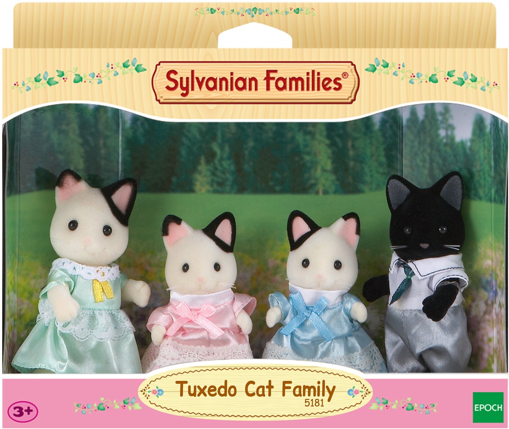 Набор Sylvanian Families "Семья Чёрно-белых котов"