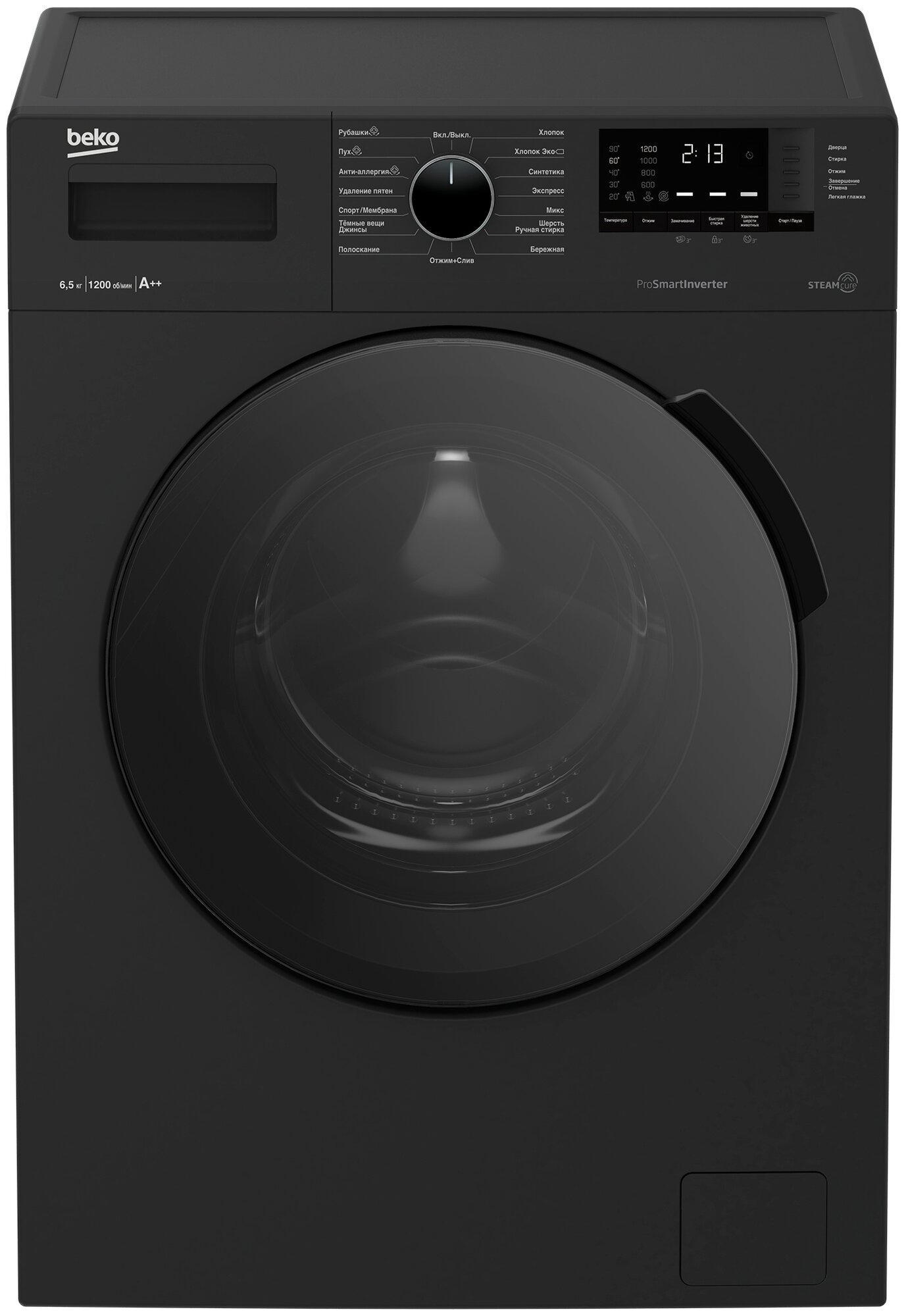 Стиральная машина Beko WSPE6H612A черный