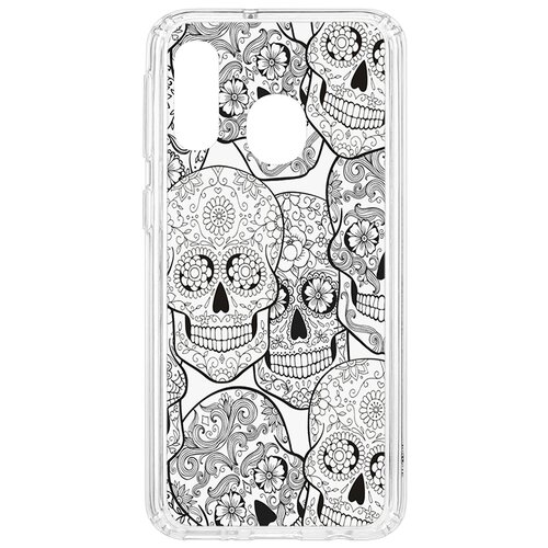 фото Чехол на samsung galaxy a40 2019 kruche print skull black