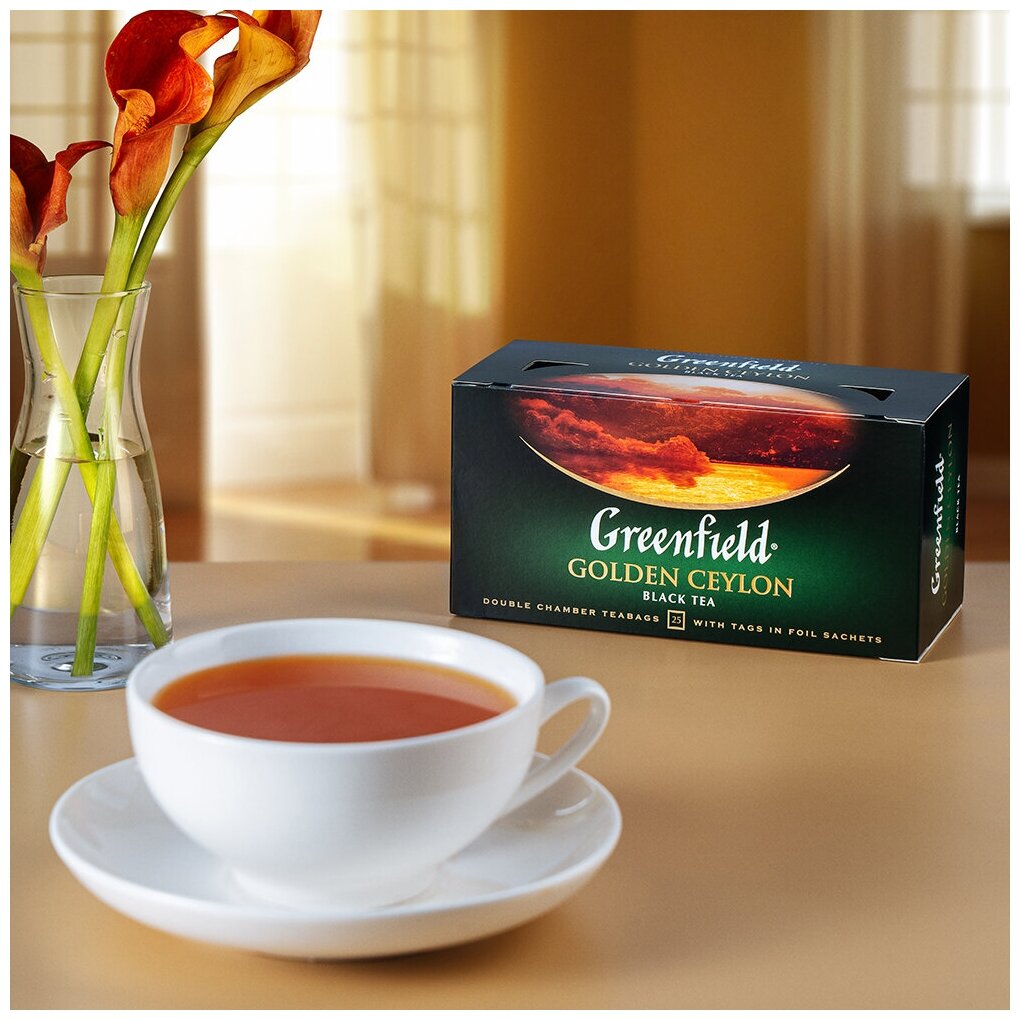 Гринфилд Голден Цейлон(2гх25п)чай пак.черн. - фотография № 6