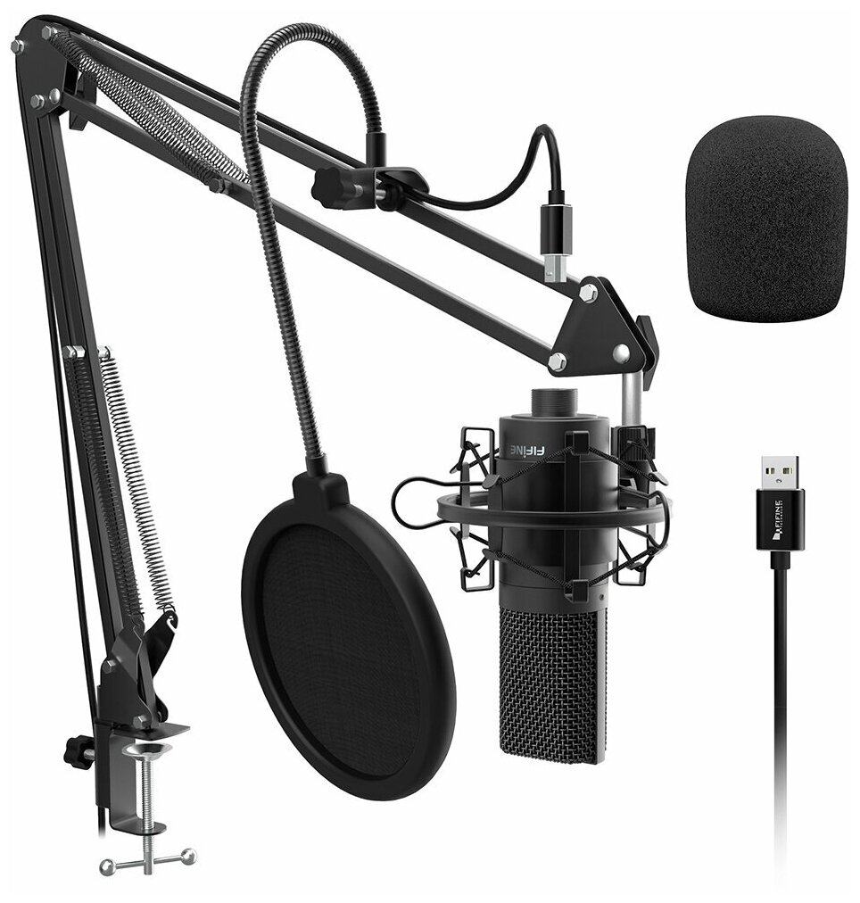 Микрофон конденсаторный Fifine T669 компьютерный