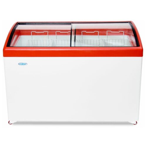 Морозильный ларь с гнутым стеклом снеж МЛГ-400 красный 44768₽