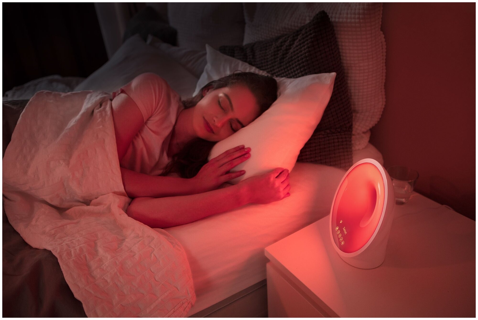 Световой будильник Philips SmartSleep Sleep & Wake-up Light HF3650/70, глянцевый белый