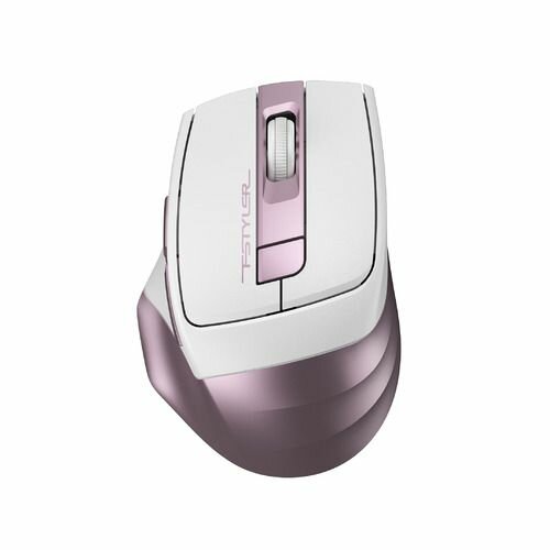 Мышь A4TECH Fstyler FG35, оптическая, беспроводная, USB, розовый и белый [fg35 pink]