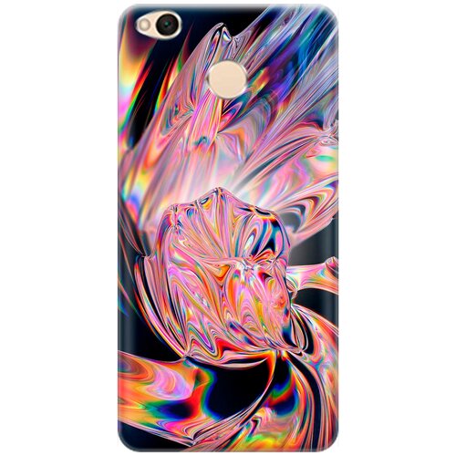 фото Силиконовый чехол на xiaomi redmi 4x / сяоми редми 4х с принтом "стеклянная абстракция" gosso