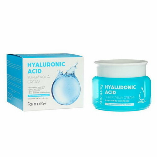 Крем для лица суперувлажняющий, с гиалуроновой кислотой, 100 мл farmstay hyaluronic acid super aqua cream крем для лица с гиалуроновой кислотой 100 мл