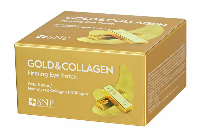 Гидрогелевые патчи SNP Gold Collagen Eye Patch для области вокруг глаз, с 24К золотом и коллагеном - фото №19