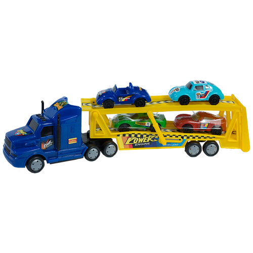 Автовоз Toybola в наборе с машинками, инерционный, 6*31*14 см (TB-005)