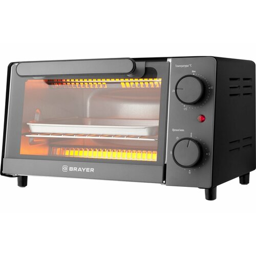Мини-печь BRAYER BR2600 1200 Вт9 л таймер 15 мин рег темпер 65-230 С механ управ 608800₽