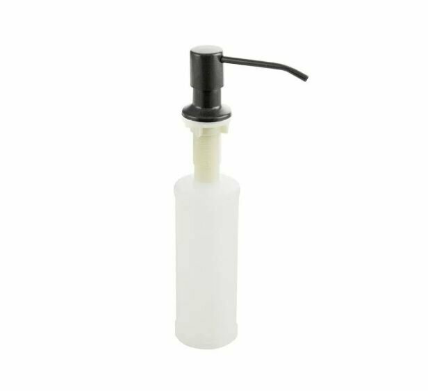 Дозатор для жидкого мыла и моющих средств, графит, Врезной, под раковину, пластиковый, 300 мл/ 6285