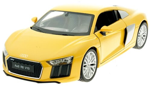 Легковой автомобиль Welly Audi R8 V10 (24065) 1:24, желтый