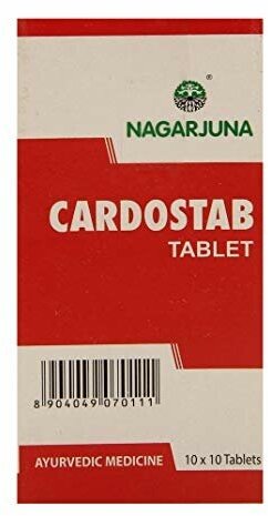 Кардостаб, Нагарджуна (Cardostab Tablet, Nagarjuna), 100 таблеток - лечения гипертонии и аритмии