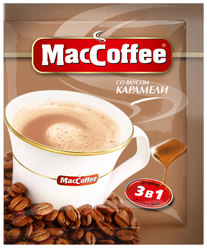 Напиток кофейный 3в1 MacCoffee Карамель 18г/Food Empire