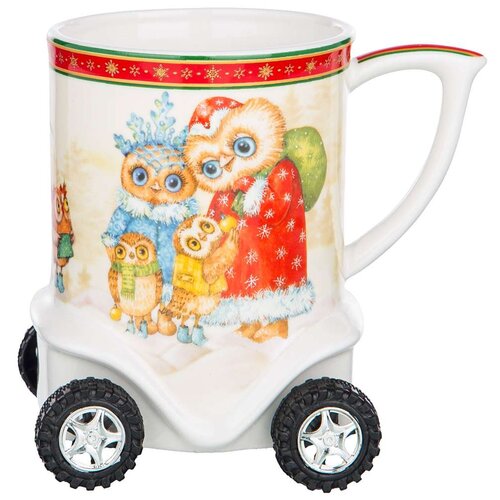 фото Кружка на колесиках lefard новогодняя сказка совы 350 мл ksg-85-1561