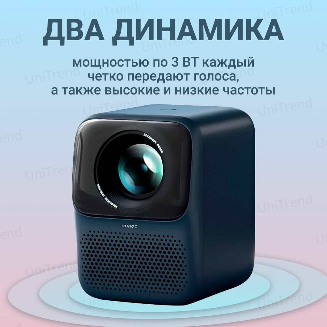 Проектор для фильмов кинопроектор для дома Xiaomi Wanbo T2 Max Blue EU