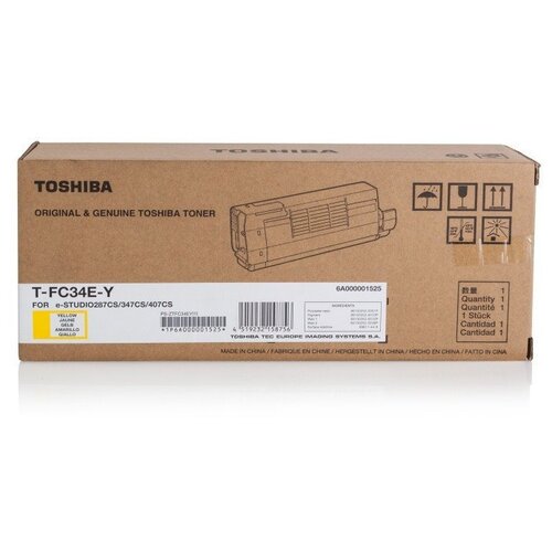 Картридж Toshiba T-FC34EY, 11000 стр, желтый картридж toshiba t1810e 5k 6aj00000061 оригинальный тонер картридж toshiba 6aj00000061 5 000 стр черный