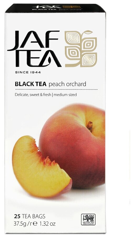 Чай чёрный JAF TEA Peach Orchard с ароматом персика, 25 пак. - фотография № 1