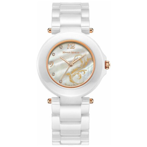 Наручные часы Mikhail Moskvin, белый, золотой наручные часы mikhail moskvin fashion женские механические часы михаил москвин белый