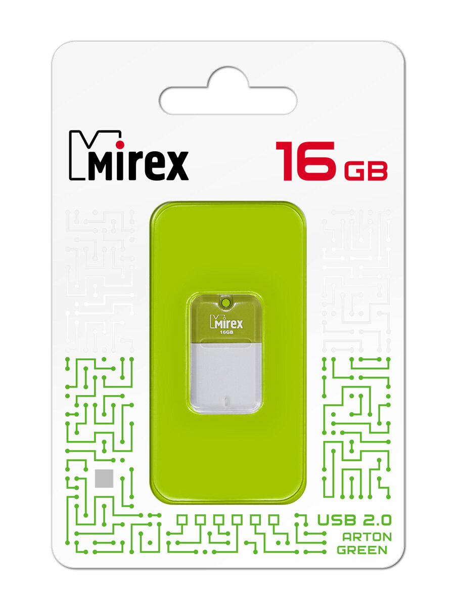 Флеш накопитель 32GB Mirex Arton, USB 2.0, Зеленый - фото №14