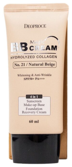 Deoproce BB крем Magic, SPF 50, 60 мл/3 г, оттенок: 21 natural beige