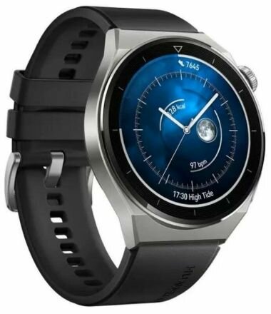 Умные часы HUAWEI Watch GT 3 Pro, светло-серый титановый корпус с кожаным ремешком - фото №1