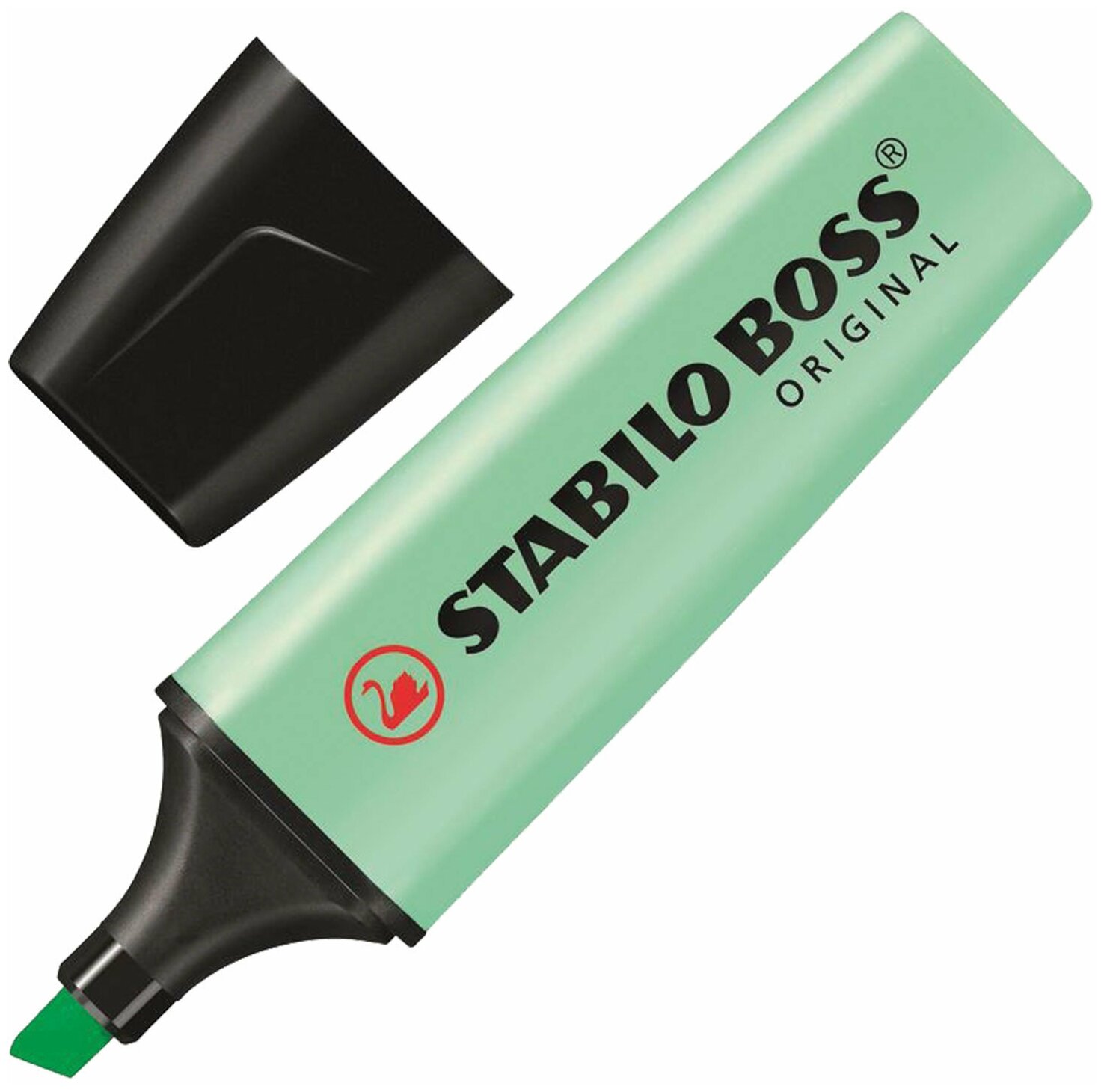 Текстмаркер Stabilo "Boss Pastel", мятный, скошенный наконечник 2-5 мм (70/116)