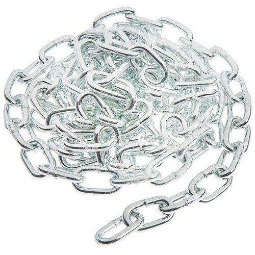 Цепь короткозвенная тундра krep DIN766 диаметр 6 мм сварная оцинкованная 3 м 1090₽