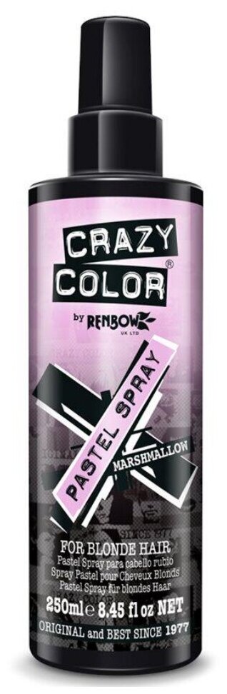 Crazy Color Краситель прямого действия Pastel Spray, Marshmallow, 250 мл
