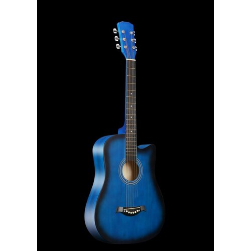 Классическая акустическая гитара. Размер 7/8 (38 дюймов). Цвет синий акустическая гитара матовая розовая размер 40 дюймов jordani j4020 pi