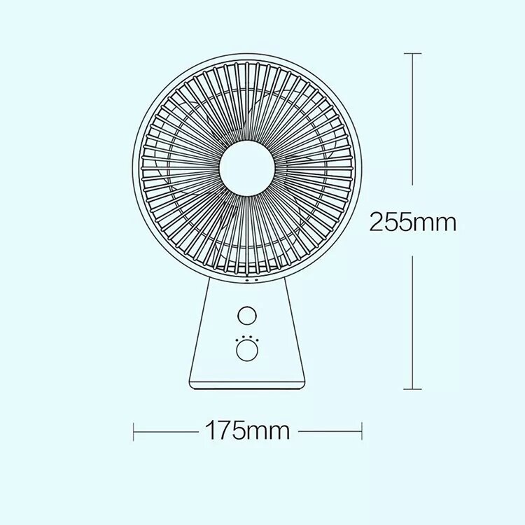 Вентилятор настольный Xiaomi LOFANS Desktop Circulation Fan (голубой) - фотография № 10