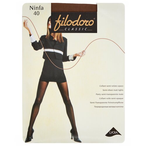 колготки filodoro колготки женские 40 ден ninfa playa Колготки Filodoro Classic Ninfa, 40 den, размер 2, коричневый