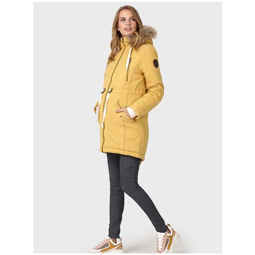 фото Куртка-парка зимняя 2в1 i love mum ньюкасл горчичный для беременных (48)