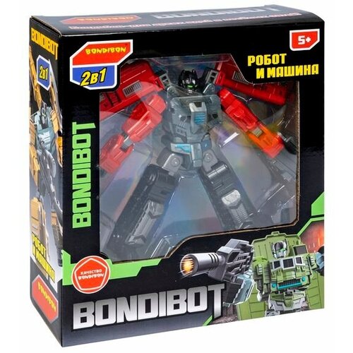 Трансформер робот-строительная техника, 2в1 BONDIBOT Bondibon, тяжёлый экскаватор, цвет красный, ВОХ