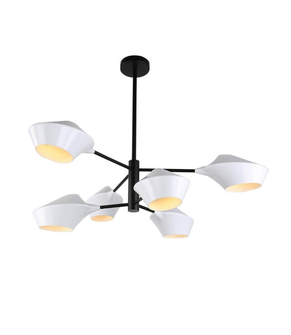 Lumina Deco Подвесная люстра Lumina Deco Romina LDP 6037-6 WT+BK