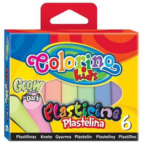 Пластилин Colorino флуоресцентные цвета 6 штук