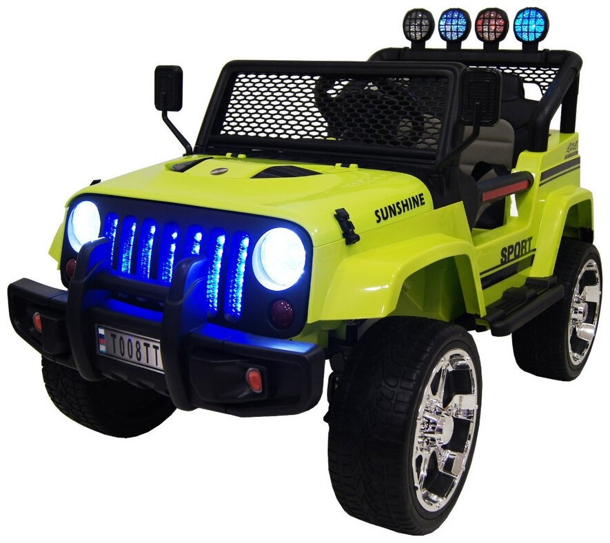 RiverToys Детский электромобиль Jeep T008TT зеленый