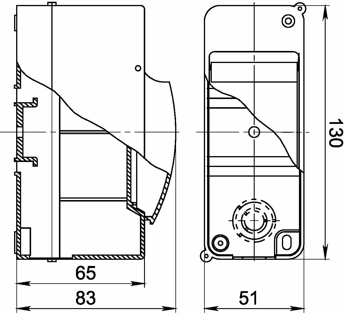 Щиток открытой проводки Рувинил Тусо на 2 модуля с вертикальной дверцей 130x51x83 мм 68102 - фотография № 2