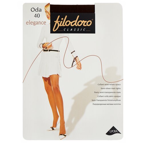 колготки malemi oda 40 den размер 2 черный Колготки Filodoro Classic Oda Elegance, 40 den, размер 2, коричневый, зеленый