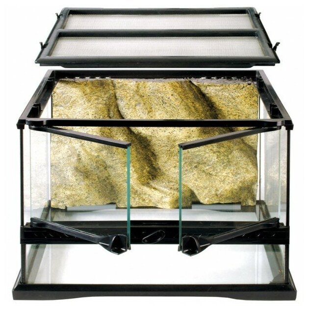 Террарриум Exo Terra Exo-Terra Natural Terrarium 60х45х45см прозрачный/черный - фотография № 1