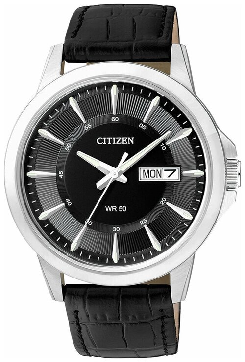 Наручные часы CITIZEN Basic BF2011-01EE, серебряный, черный