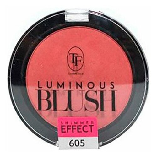 TF Cosmetics пудровые румяна с шиммер-эффектом Luminous Blush, 605 розовый янтарь румяна для лица компактные triumph blush 82 сверкающий розовый