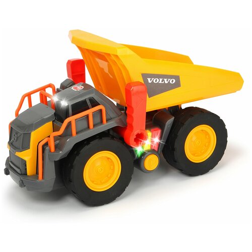 Самосвал Dickie Toys Volvo (3725004), 30 см, серый/желтый каток dickie toys happy volvo 3812006 1 16 см желтый