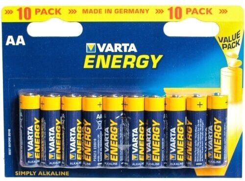 Батарейка Varta ENERGY LR6 AA BL10 Alkaline 1.5V (4106) (10/200/36000) Varta ENERGY LR6 AA (04106229491) - фото №6