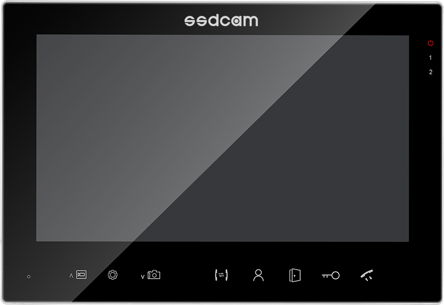 Видеодомофон SSDCAM SD-760H черный AHD 7 дюймов с поддержкой карт памяти
