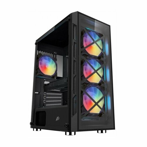 Корпус для компьютера 1STPLAYER FIREBASE XP-G ATX XP-G-BK-4F1 без БП с окном black