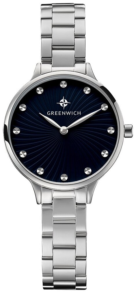 Наручные часы GREENWICH Classic GW321.10.36, серебряный, синий