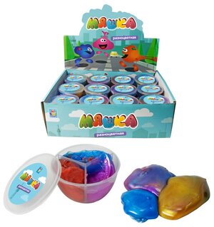 Масса для лепки 1 TOY Мелкие пакости 3 цвета в банке 44 г (Т10252)