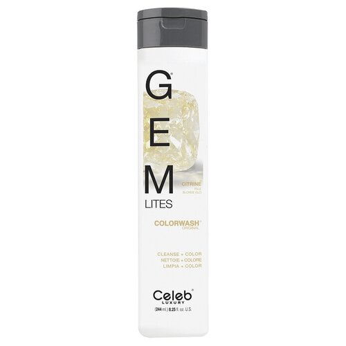 Celeb Luxury Gem Lites Colorwash: Красящий шампунь для яркости цвета (Gem Lites Shampoo), Citrine-Цитрин / 244 мл