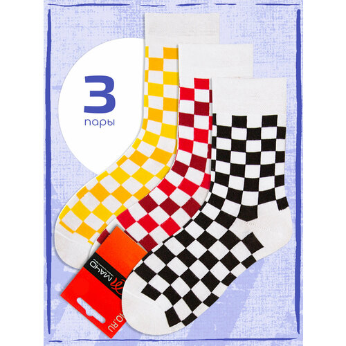 фото Мужские носки мачо, 3 пары, высокие, на новый год, на 23 февраля, износостойкие, фантазийные, воздухопроницаемые, размер 40-43, черный, оранжевый