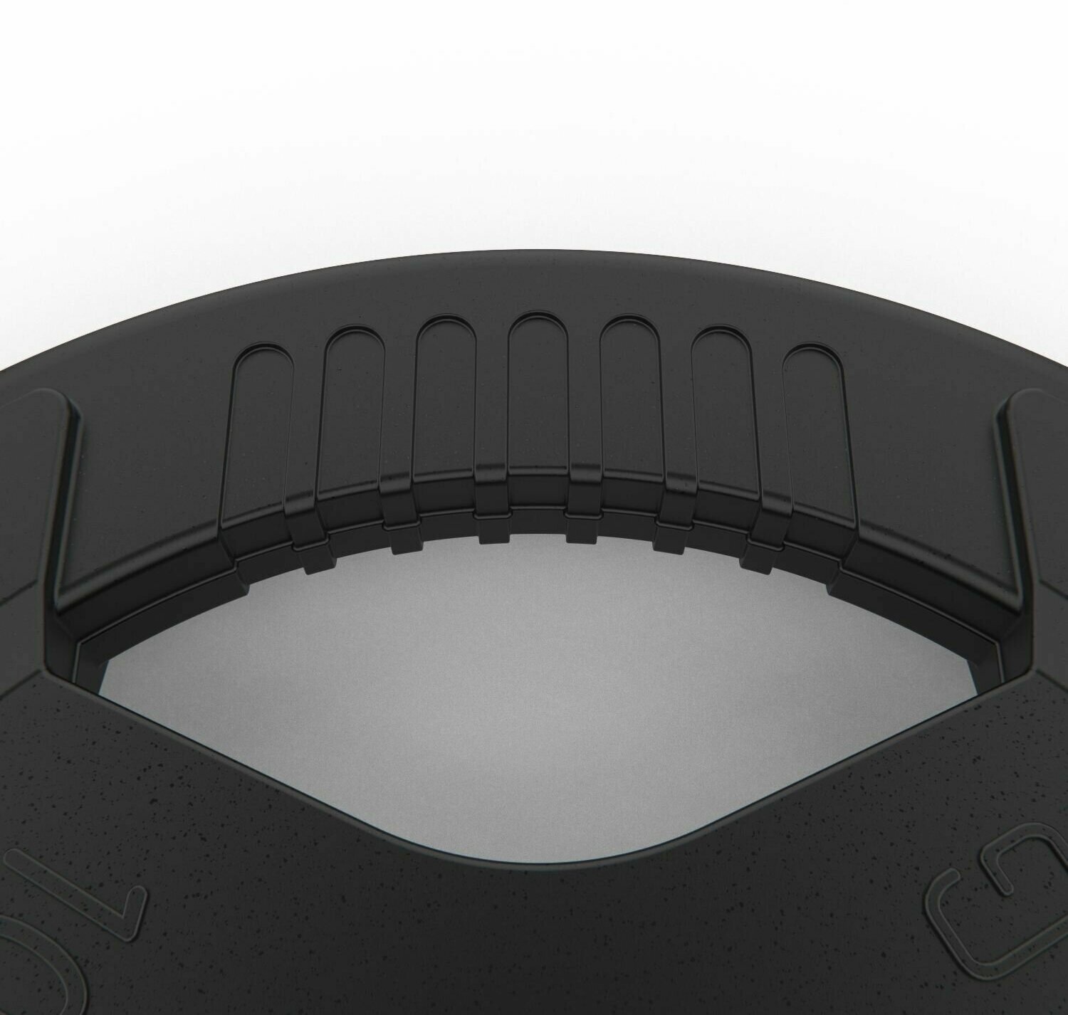 Обрезиненный диск DFC, с хватом, диаметр 35,5 см, толщина 39 мм, 10кг, чёрный — фото 1